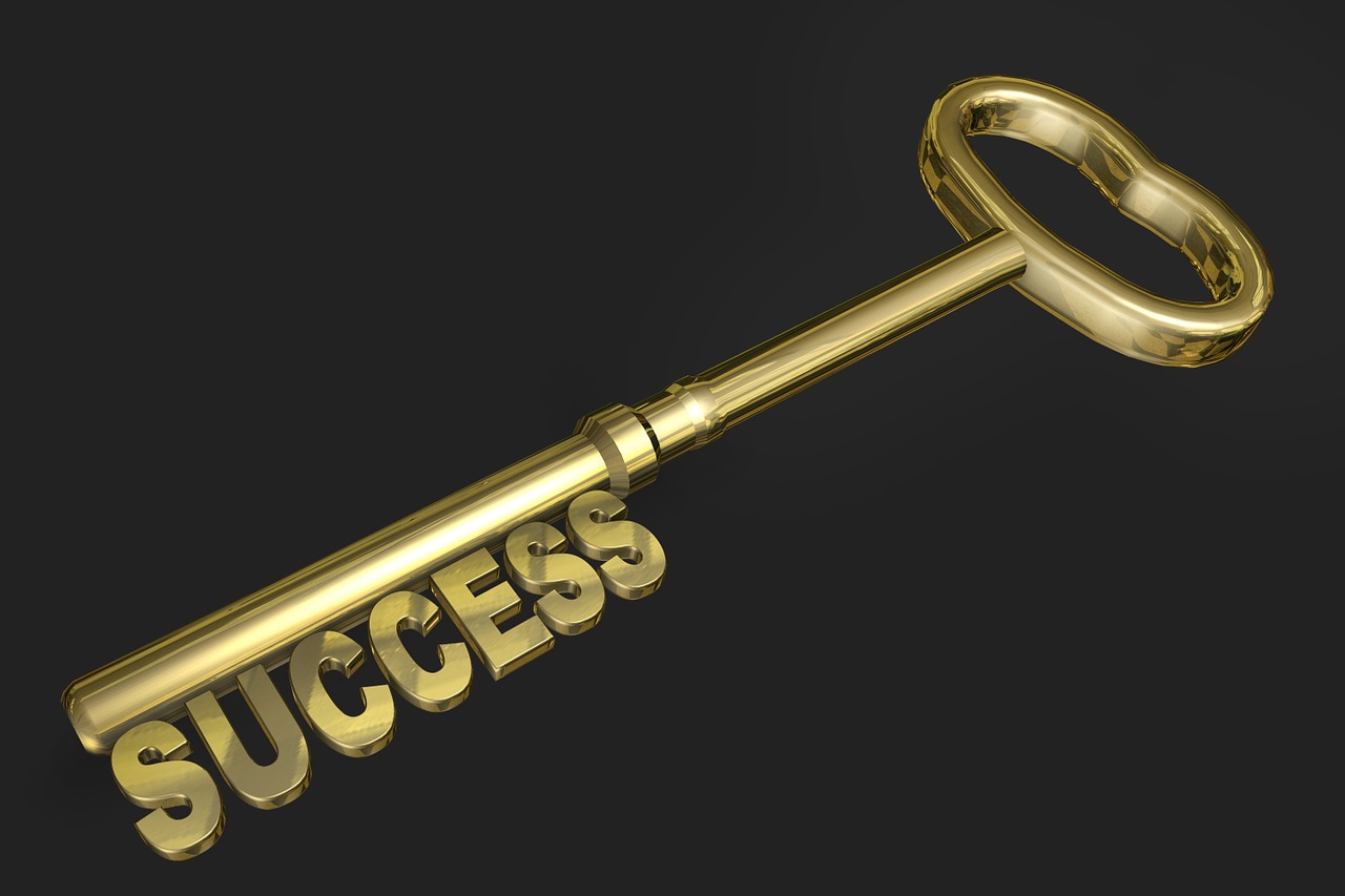 success, key, gold